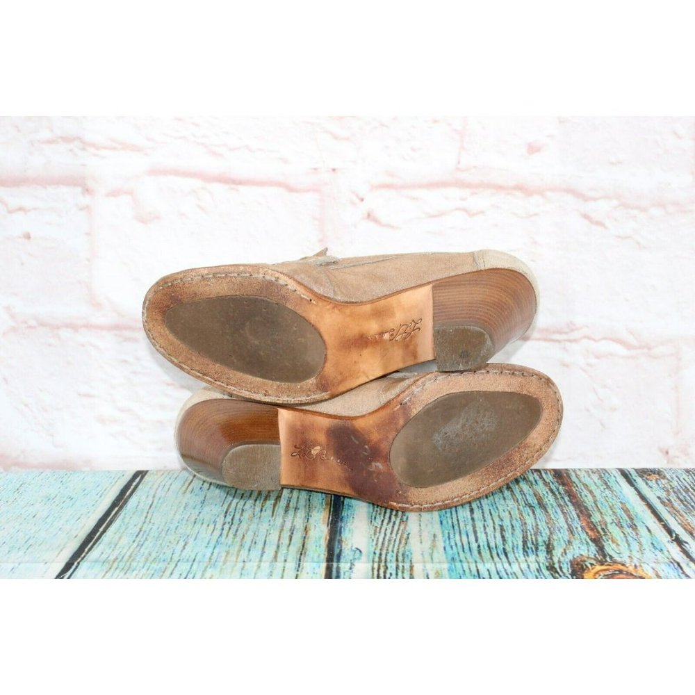 LL Bean Brown Suede Slip On Round Toe Moccasins Heeled Shoes Size 6 M - Picture 9 of 9